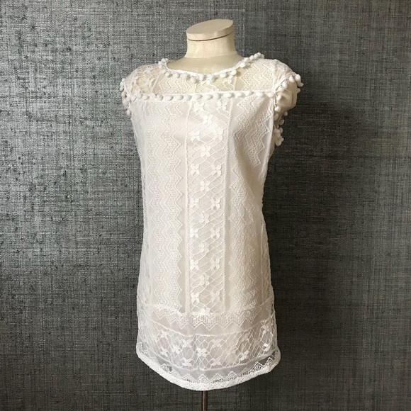 white lace tunic dress